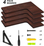 YGEOMER Corner Floating Shelves, Wall Mounted Corner Shelf - Image 7