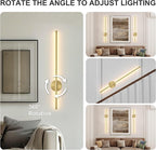 Battery Operated Modern Wall Sconces Set of Two, Rechargeable Wireless Wall - Image 7