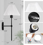 Rechargeable Battery Operated Wall Sconces Sets of 2, 15 Colors Wireless Wall - Image 5