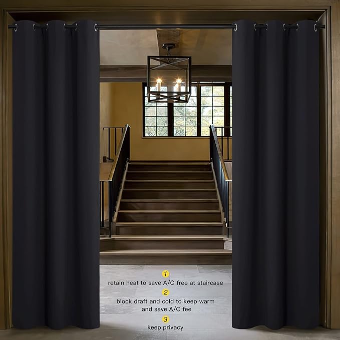 NICETOWN Door Curtain for Doorway Privacy, 144 Inch Length, Room Divider - Image 2