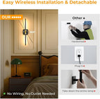 GvvooHome Battery Operated Wall Sconce Detachable 360°Rotate, Wireless Wall - Image 4