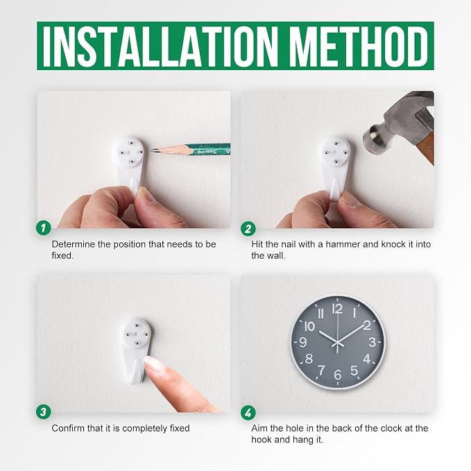 Wall Clock Modern Simple Quartz Decorative Clock Non-Ticking Silent Battery - Image 9