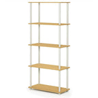 Furinno TURN-N-TUBE Storage Shelves, 5-Tier Book Shelf, Corner Shelf, Toolless - Image 5