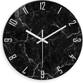 Black Wall Clock for Bedroom Glass Modren Wall Clock Battery Operated 14 Inch by Constantplanet%E6%97%97%E8%88%B0%E5%BA%97