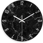 Black Wall Clock for Bedroom Glass Modren Wall Clock Battery Operated 14 Inch by Constantplanet%E6%97%97%E8%88%B0%E5%BA%97