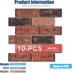 Faux Brick Wall Panels, 3D Wall Panel Peel and Stick, Brick Wallpaper, Faux - Image 5