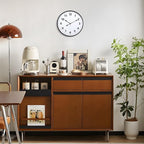 LEIKE Metal Large Wall Clock 24IN Black, Retro Silent Quartz Battery Operated - Image 5