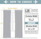 ChrisDowa Blackout Curtains 80 Inches Long 2 Panels Set - Image 5