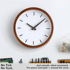 Driini Modern Mid Century Wood Analog Wall Clock - Image 4