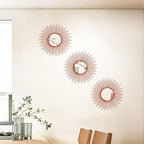 3 Pack Metal Mirrors for Wall Sunburst Wall Mirrors Home Décor Decorative - Image 4
