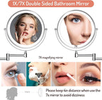 Rocollos Rechargeable Wall Mounted Lighted Makeup Mirror, 8 Inch Double-Sided - Image 4