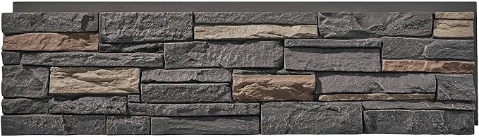 6-Pack Faux Stone Wall Panels PU Stone Veneer Siding, Mortarless 46.25x12.88 - Image 2