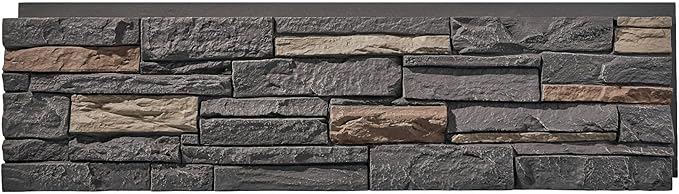 Faux Stone Wall Panels 2-Pack PU Stone Veneer Siding, Mortarless 46.25x12.88 - Image 2