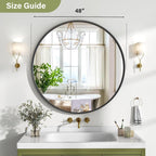 48 Inch Round Bathroom Mirror - Image 6