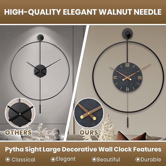 Large Modern Wall Clock, Wall Clocks - Image 5