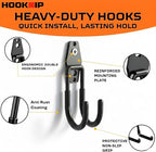 Pack 16 Garage Hooks Heavy Duty | Multi-Sized Wall-Mounted Tool Hangers - Image 3