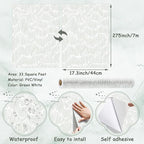 Theper Green Wallpaper Peel and Stick Wallpaper Boho 17.3"×275" Modern Striped - Image 3