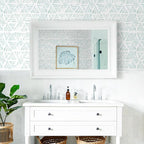 Peel and Stick Wallpaper Modern Geometric Wallpaper 17.3" x 78.7" Green and - Image 6