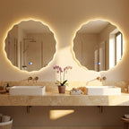 Dorlicecass Round Led Bathroom Mirror- 32" Wavy Vanity Mirror - Image 7