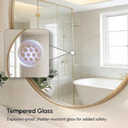 USHOWER Gold Bathroom Mirrors for Over Sink, 30 Inch Circle Mirror - Image 2