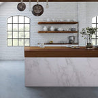 practicalWs Marble Wallpaper Granite White and Gray Wall Paper Roll 35.4" x - Image 2