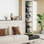 Fixwal Black Shelves 7 Tier Wall Mounted Shelf Unit Floating Shelves - Image 5