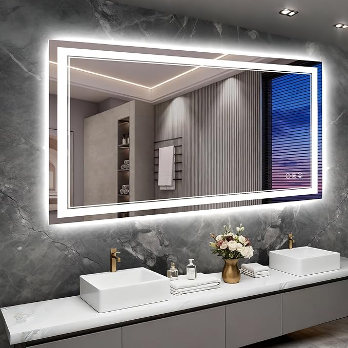 60x36 Inch LED Bathroom Mirror by Wedhouc