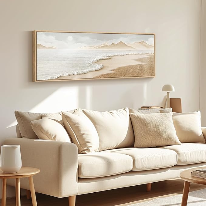 Framed Boho Coastal Beach Wall Art - Image 2