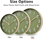 HZDHCLH Wall Clocks Battery Operated, Wall Clock Green Gold, 14 inch Wall Clock - Image 6