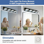 360° Rotate LED Dimmable Bathroom Vanity Light Fixtures, 1600LM Acrylic Matte - Image 4