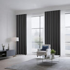 CUCRAF Dark Grey Blackout Curtains 96 inch Length 2 Panels Set, Rod Pocket Room - Image 8