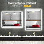 Hivone 48X36 LED Bathroom Mirror - Image 5