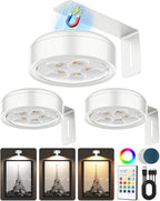 Picture Lights for Wall, Wireless 2000mAh Rechargeable Magnetic LED Puck Lights by ERMTCTSWallLights
