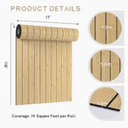 VEELIKE Natural Bamboo Slat Wall Panels Peel and Stick 3D Textured Wood Grain - Image 9