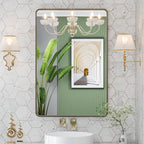 LOAAO 24”X32” Bronze Bathroom Mirrors - Image 8
