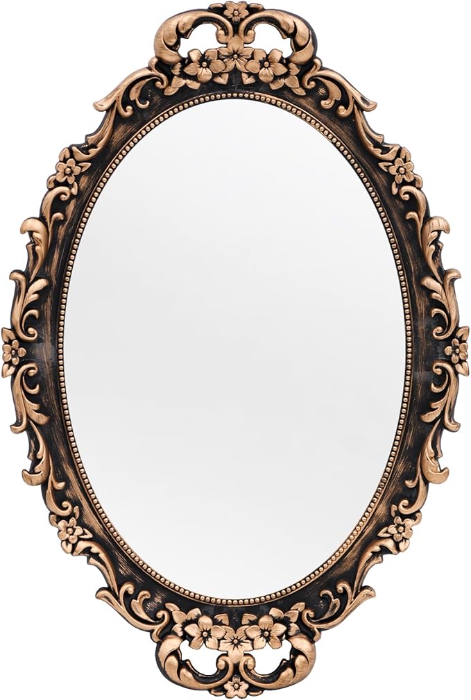 Tstarer Vintage Decorative Gold Framed Mirror, Wall Hanging Mirrors & Tabletop by Tstarer
