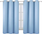 LEMOMO Sky Blue Blackout Curtains/38 x 54 Inch/Set of 2 Panels Thermal - Image 2