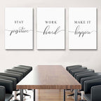 Framed Canvas Wall Art Positive Quotes Painting, Office Wall Art, Positive - Image 5
