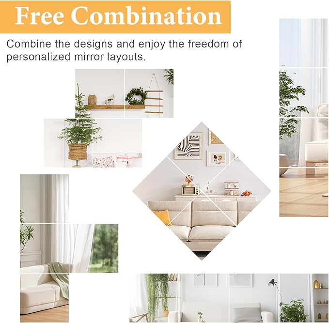 20x20 in Acrylic Mirror Sheet for Wall, 2.5mm Thick Unbreakable Non Glass Body - Image 5