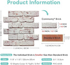 Commomy Faux Brick Peel and Stick Tiles - Image 4