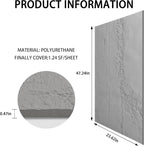 KASARO PU 3D Wall Panels Cement Texture, 4 Pieces Wainscoting Panel Accent - Image 2