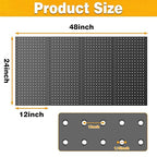 Pegboard Smith Metal Pegboard Panels 12" x 24", 4 Pack Black Wall Mounted Tool - Image 4