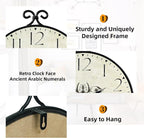 24 Inch Large Farmhouse Wall Clock, Wrought Iron Frame - Image 3