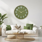 HZDHCLH Wall Clocks Battery Operated, Wall Clock Green Gold, 10 inch Wall Clock - Image 8