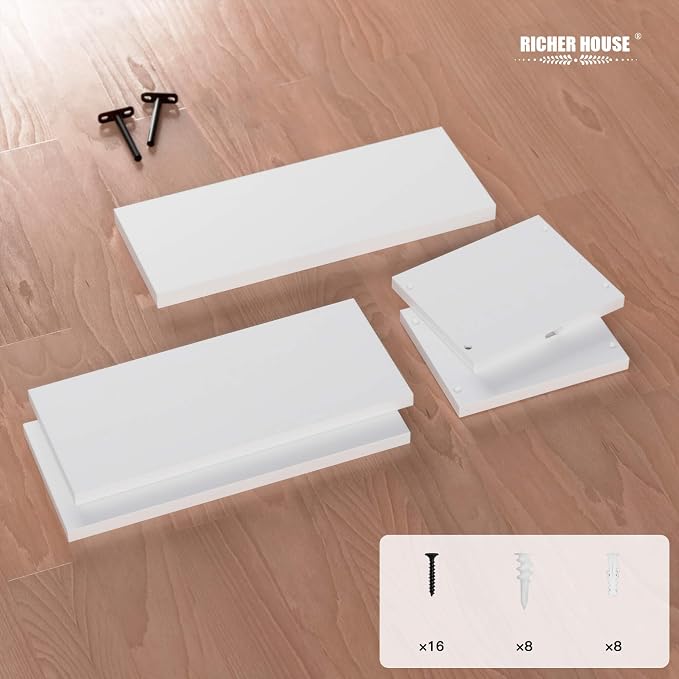 RICHER HOUSE Floating Shelves Bathroom, Above Toilet Bathroom Shelves, Wall - Image 6