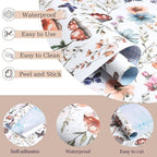 Froluya Mushroom Wallpaper Peel and Stick Vintage Floral Contact Paper 16.9" x - Image 4