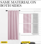 NICETOWN Kitchen Curtains, Baby Pink, Short Blackout Curtains & Drapes - Image 5
