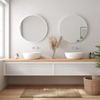 Sunniry White Round Mirror 24 inch, 2 Pack White Circle Mirror, Round Bathroom - Image 9