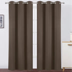 LEMOMO Chocolate Thermal Blackout Curtains/42 x 84 Inch/Set of 2 Panels Room by Lemomo