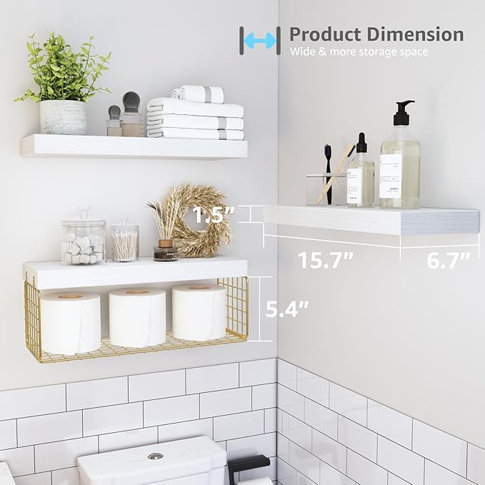 QEEIG Bathroom Shelves Over Toilet - Image 3